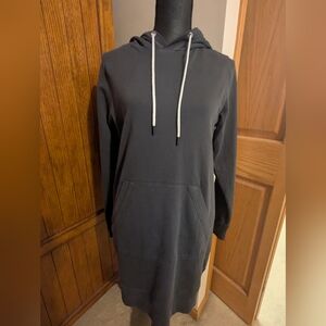 ATHLETA Sundown Tshirt Hoodie Dress, Dark Grey, Sz S, NWOT!!!